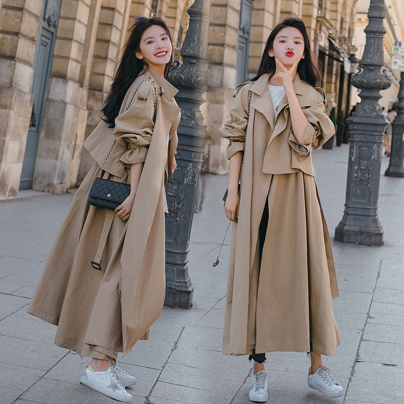 Women's Loose Mid-Length Windbreaker Jacket