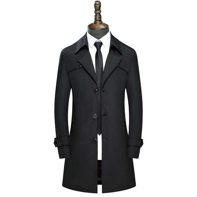 Slim Fit Men's Trench Coat - Korean Brand, Windbreaker