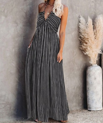 2023 TEMU Women's Adjustable Strap Pocket Maxi Dress