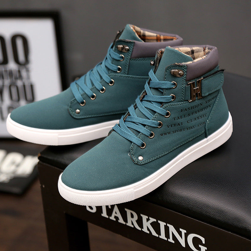 Men's Lace-up Flat Martin Boots