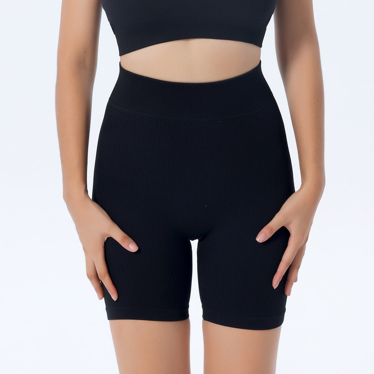 Seamless Yoga Set with Long Sleeve Top and Pants