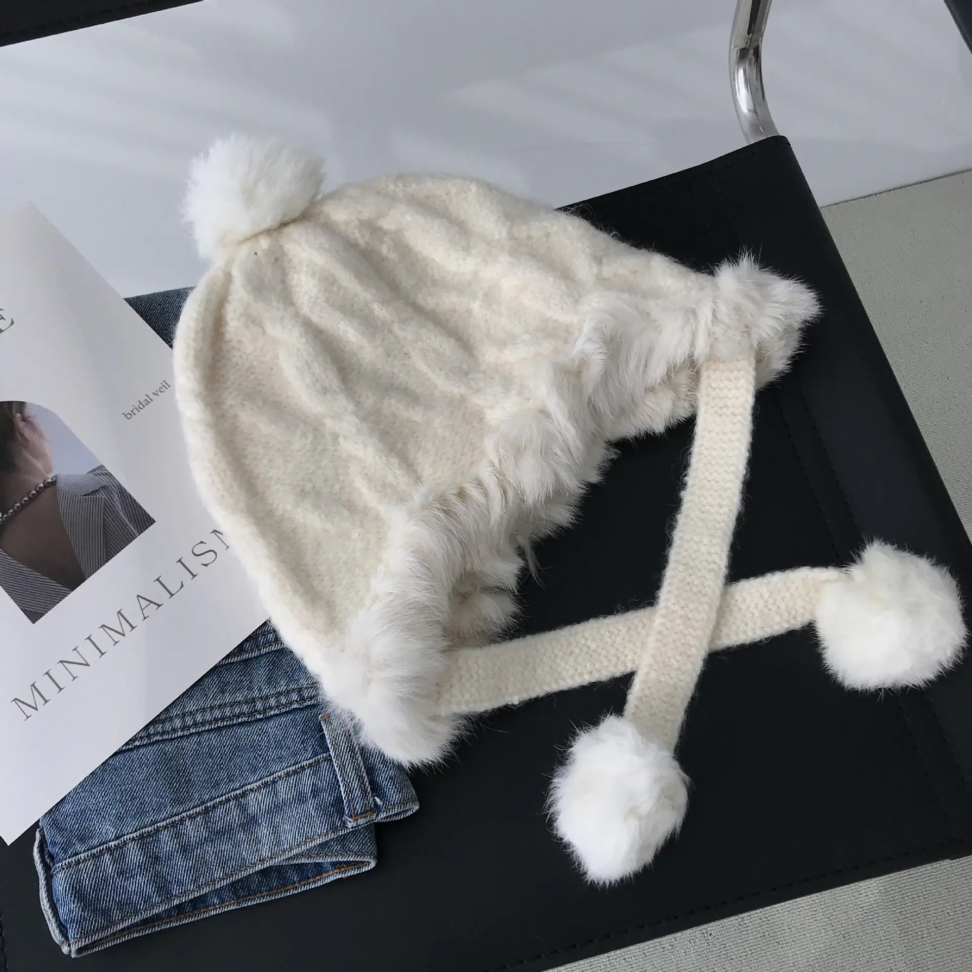 Gentle Fleece Rabbit Fur Lei Feng Hat