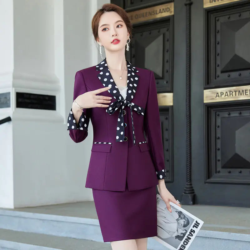 High Quality Red Formal Suit for Women Business Attire