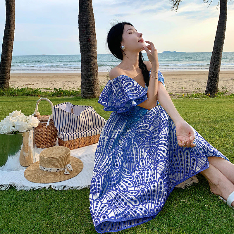 Chic Niche Dress with French Embroidery Details