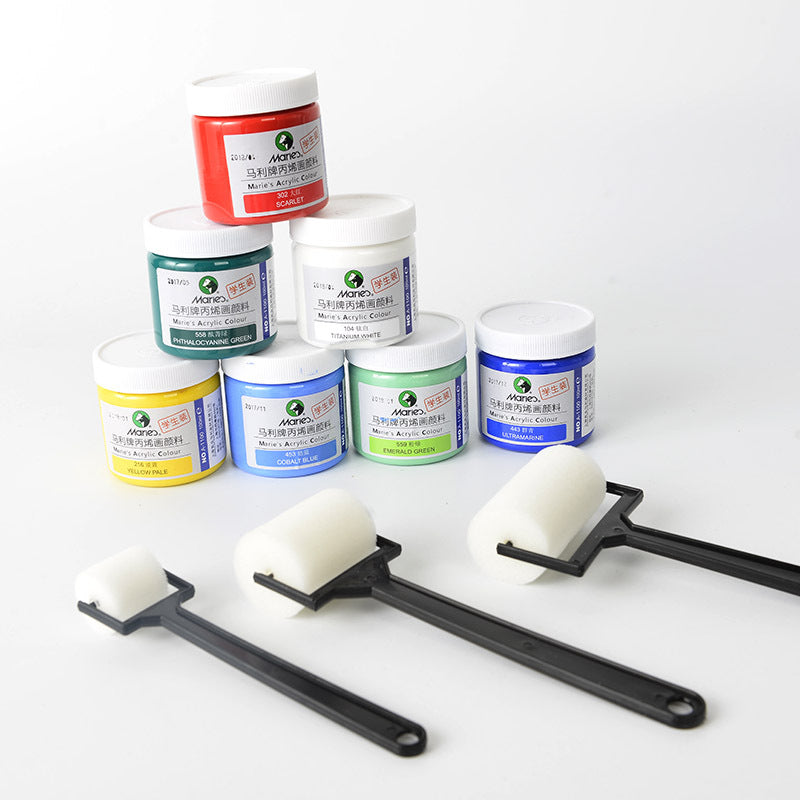 DIY Painting Tool Kit with Roller Brushes and Paint Set