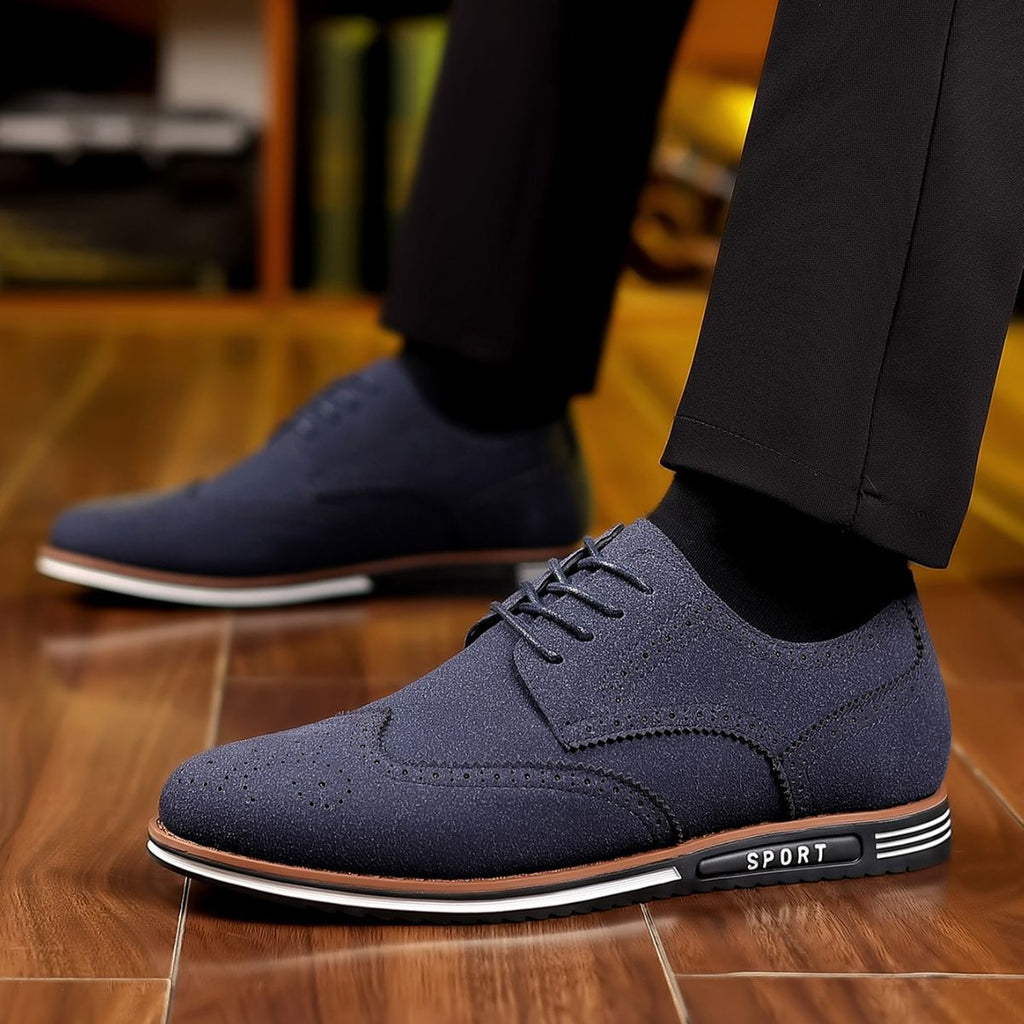 Men's Casual Plus Size Low-top Suede Leather Shoes