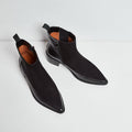 Frosted Martin Mid-Heel Ankle Boots