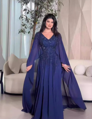 V-neck Rhinestone High-Grade Dress