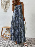 Trendy Printed Drawstring Dress for Women