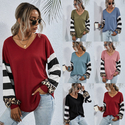 2023 Women's Striped Long Sleeve T-Shirt for Fall/Winter