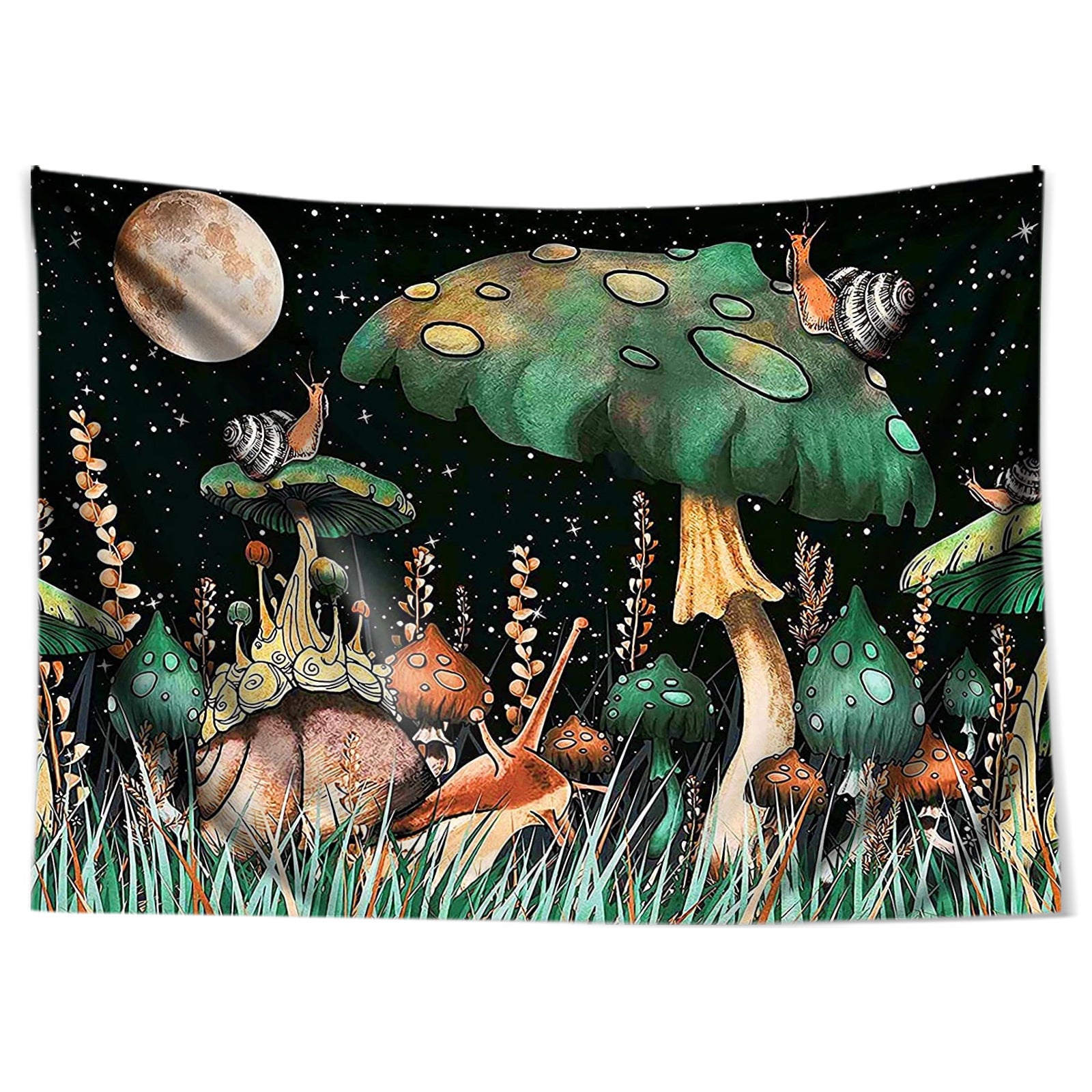 New American Bohemian Dreamy Psychedelic Mushroom Tapestry