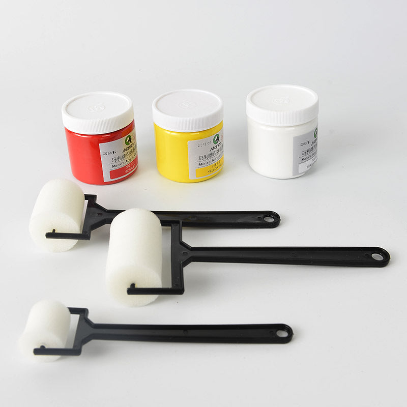 DIY Painting Tool Kit with Roller Brushes and Paint Set