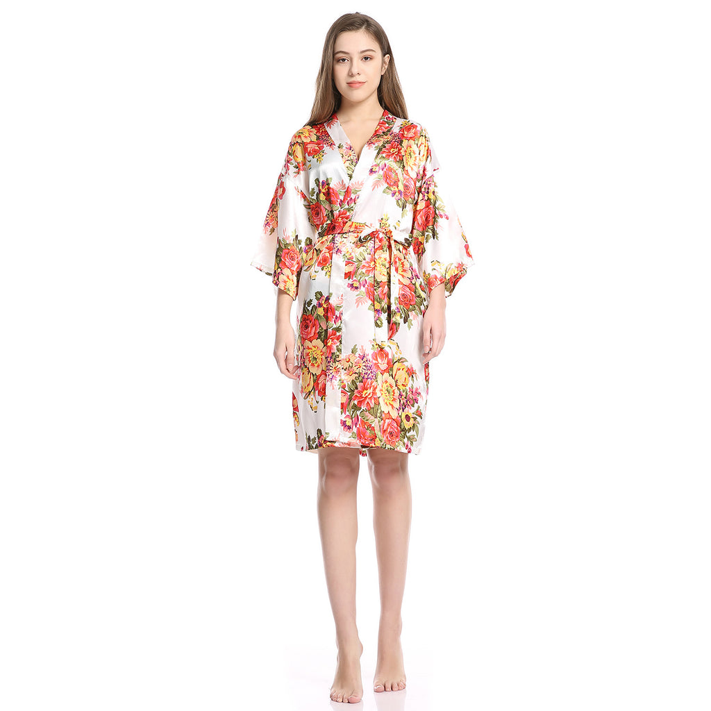 Silk Women's Pajama Robe for Home Wear