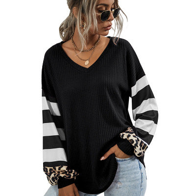 2023 Women's Striped Long Sleeve T-Shirt for Fall/Winter