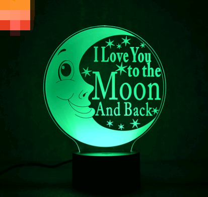 2020 New LOVE Moon 3D LED Night Lamp for Home