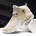 Men's and Women's High-Top Plaid Basketball Sneakers