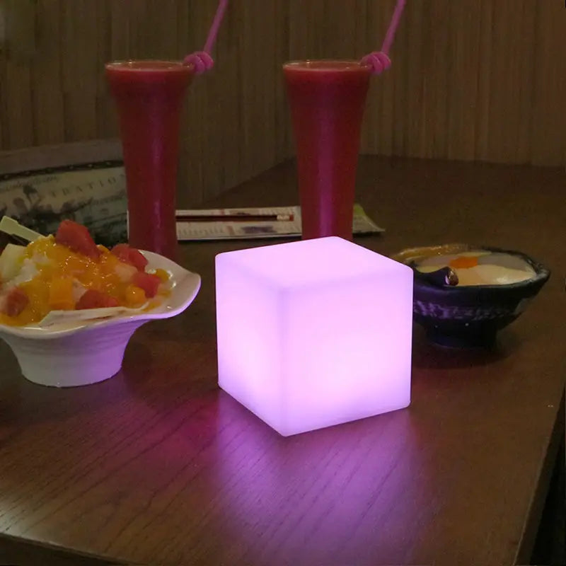 Rechargeable Cube LED Stool Table with Remote Control