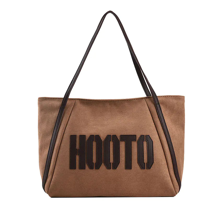 Frosted Trendy Large-Capacity Letter Tote Bag