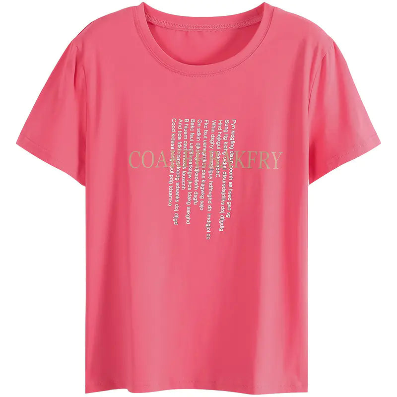 Korean Style Loose Fit Slimming Short Sleeve T-Shirt