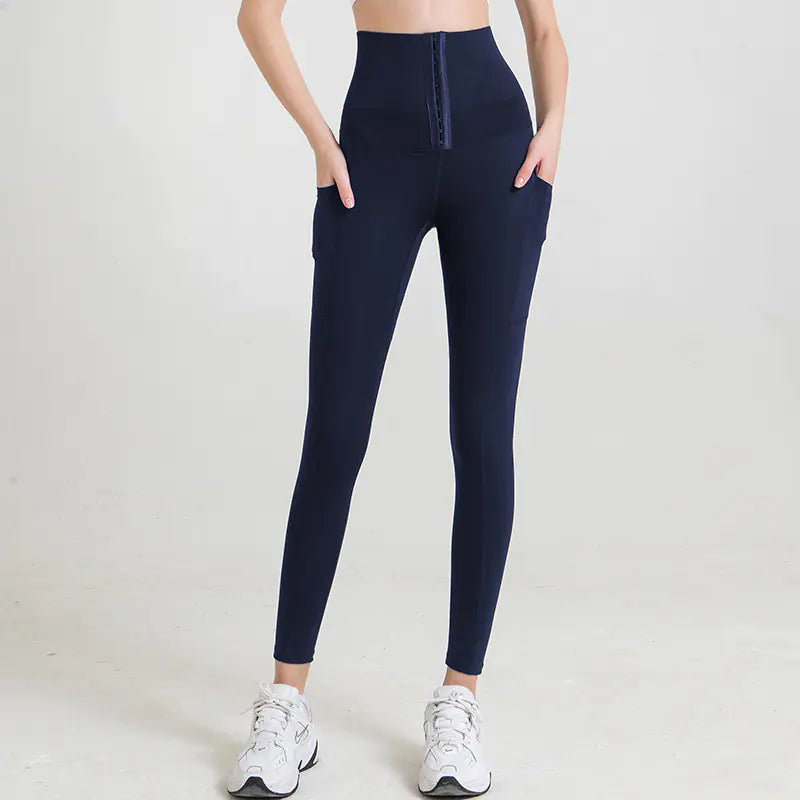 High Waist Plus Size Yoga Pants with Pockets