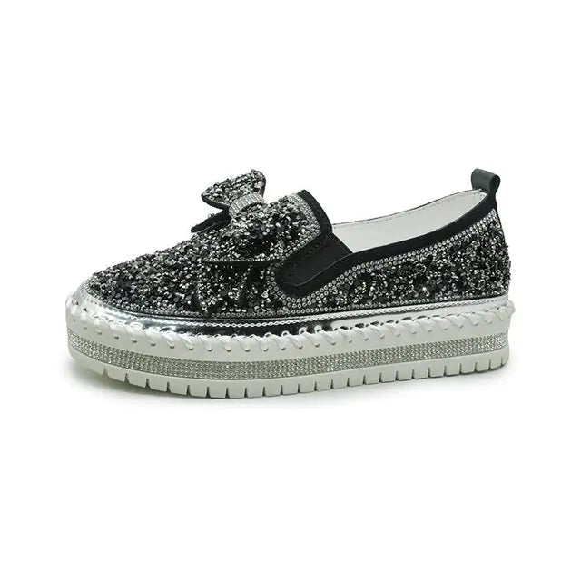 Luxury Sequin Butterfly Flats for Ladies - Casual Style