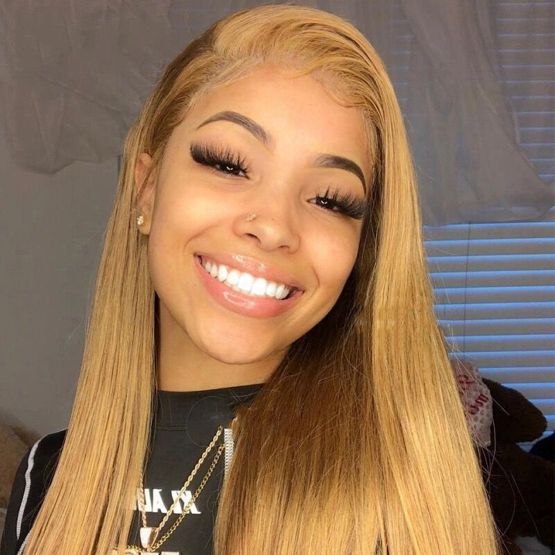 Lace Headband with Real Straight Hair Extensions