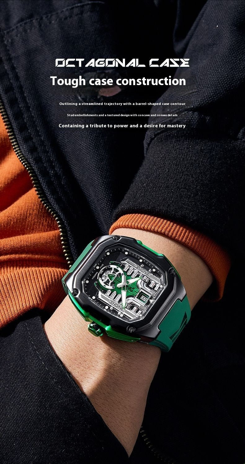 Men's Skeleton Quartz Wristwatch