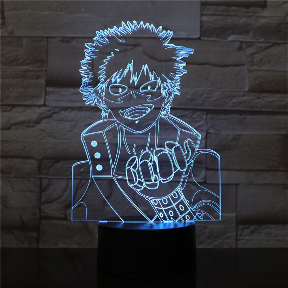 3D Colorful LED Night Light - My Hero Academia Figure