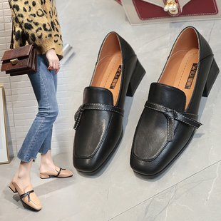 2019 Spring Vintage Low-Heel Bow Flats for Women
