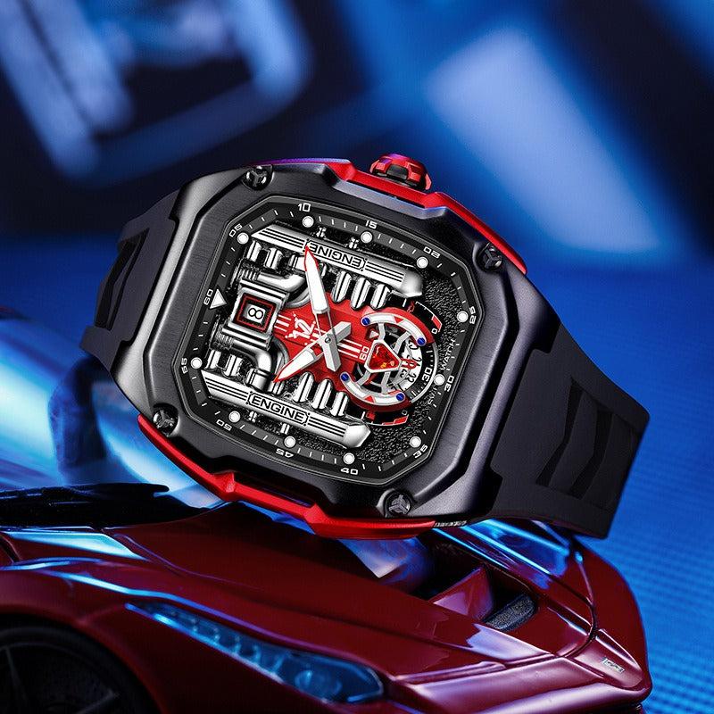 Men's Skeleton Quartz Wristwatch