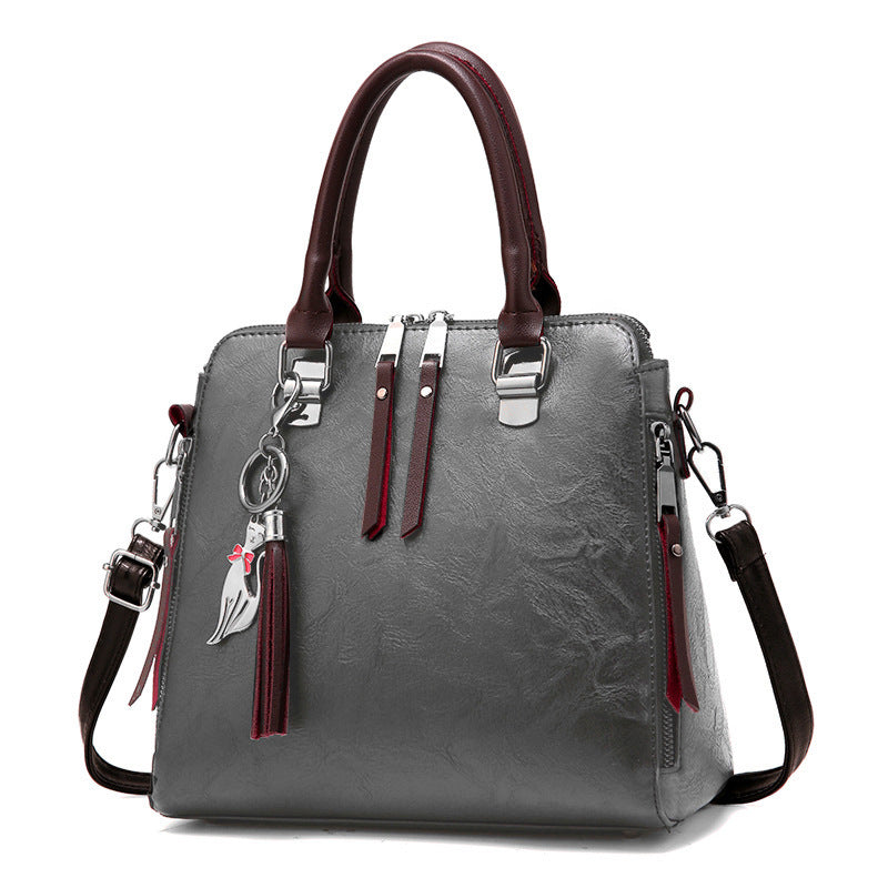 Fashion Vintage Tote Bag with Fox Pendant (2023)