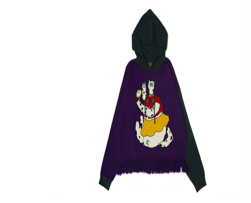 Odd Maker Cat Mirror Sweater with Tassels for Women