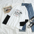 Layered Long Sleeve T-Shirt with Stitching Detail