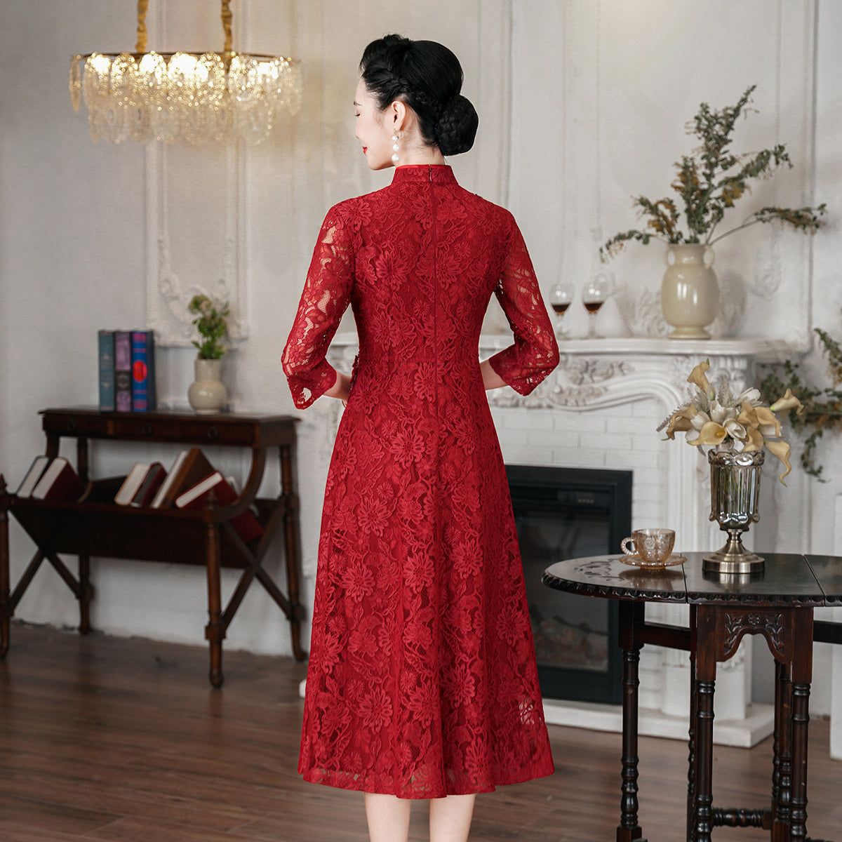 Shenzhen Brand Lace Dress for Stylish Moms 2024