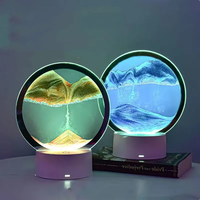 3D Quicksand Touch Table Lamp – USB Powered Bedside Light (Multiple Colors)