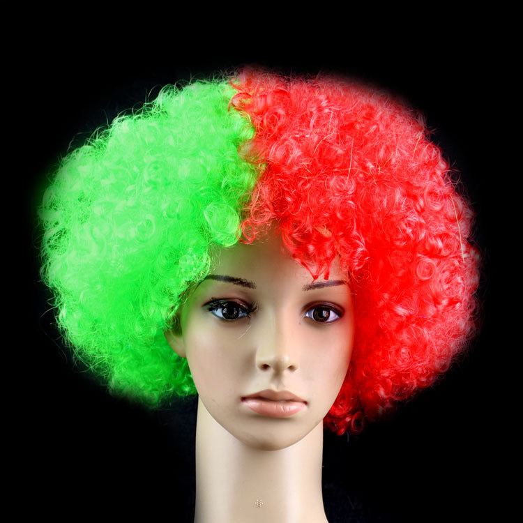 European Cup World Cup Flag Color Wig for Parties