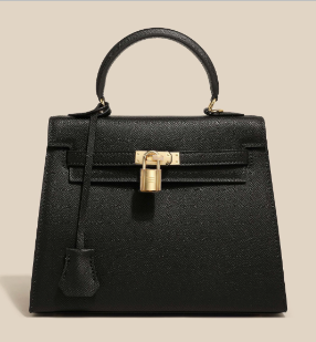 Waterproof Leather and Canvas Kelly Shoulder Bag