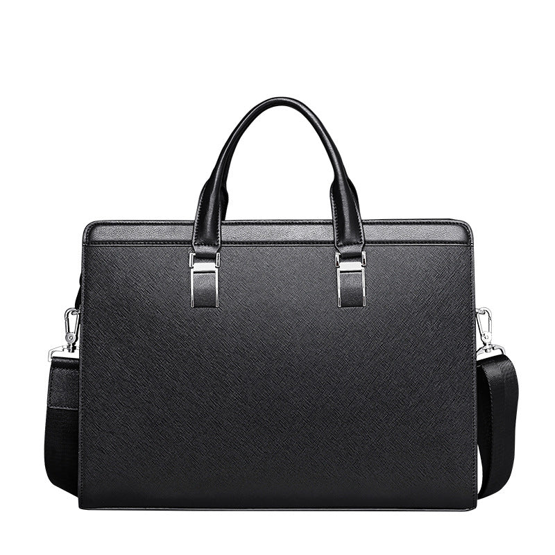Genuine Leather Men's Briefcase for 14-inch Laptop