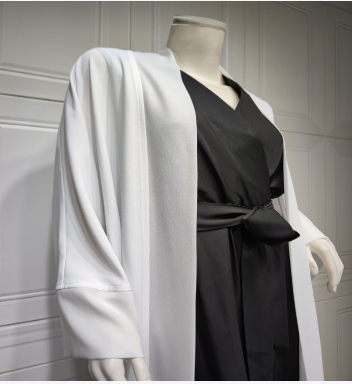 Muslim Chiffon Patchwork Cardigan Coat