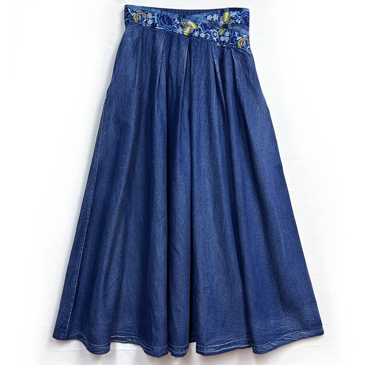 Women's Retro Embroidery A-line Long Skirt