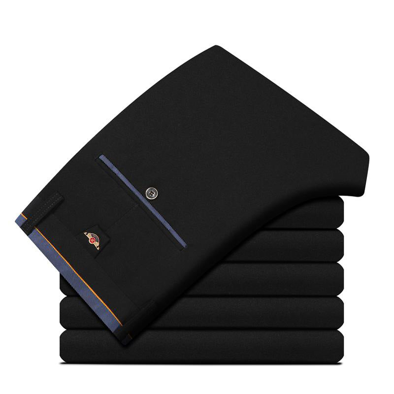 Men's Elastic Band Straight Casual Business Pants