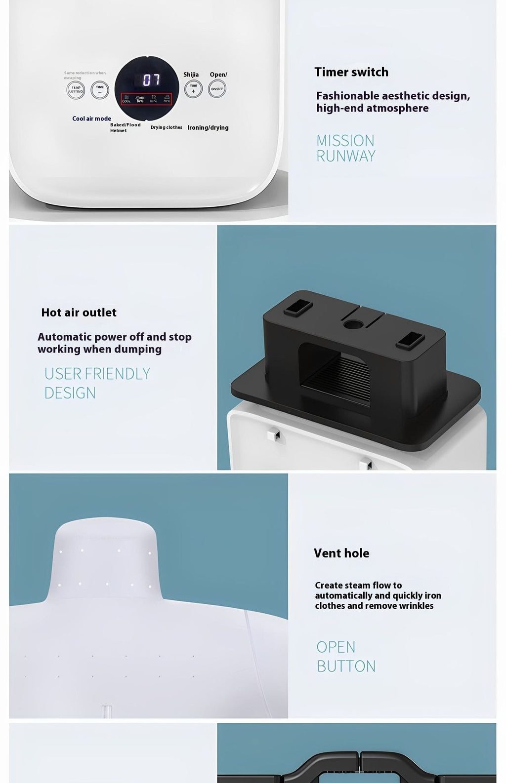 Automatic Inflatable Ironing & Drying Machine