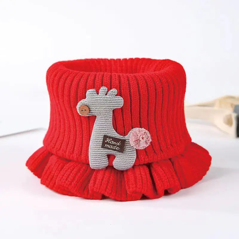 Cartoon Knit Scarf for Kids - Autumn and Winter
