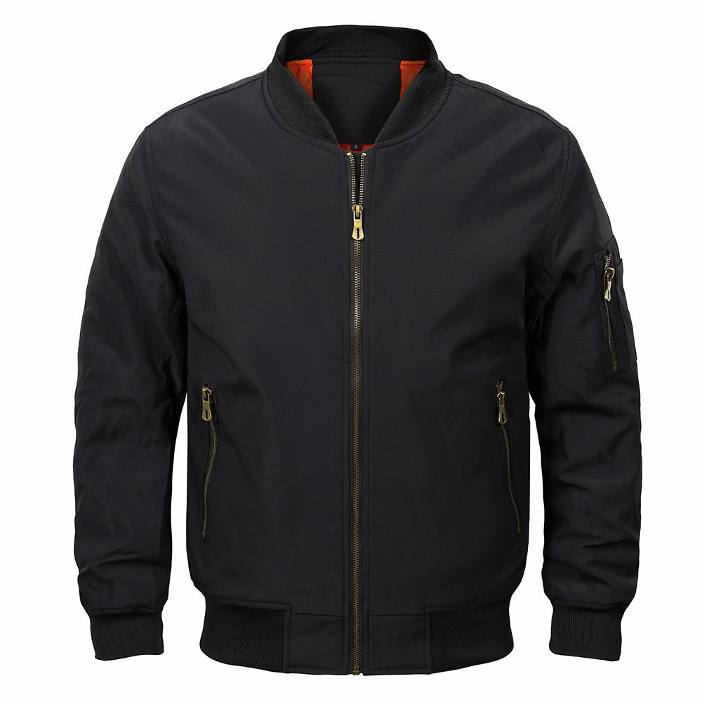 Men's Plus Size Air Force Flight Jacket for Fall/Winter