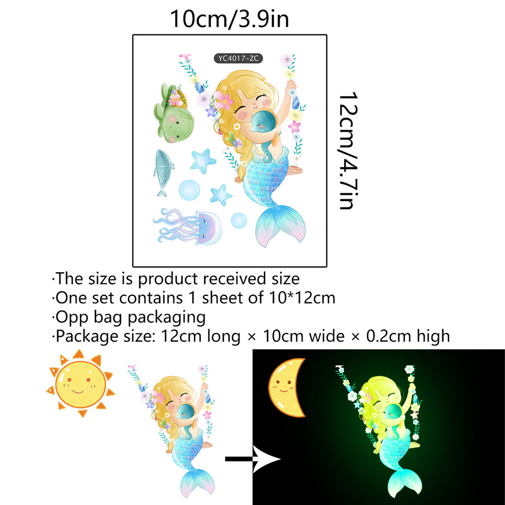 Glow-in-the-Dark Fairy Mermaid Butterfly Wall Stickers