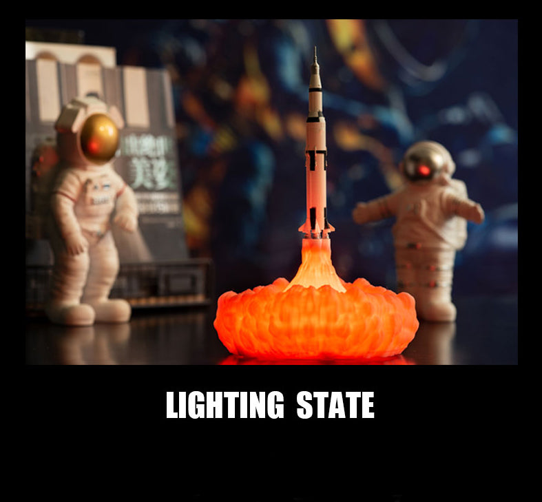 3D Rocket Night Light