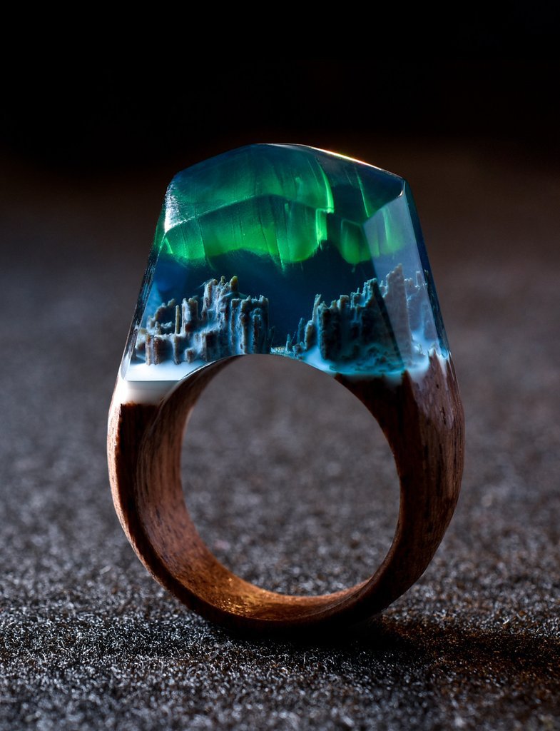 Time Ring Resin Wood Ring