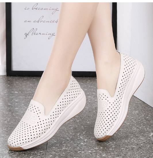 Women's Hollow Design Moccasins with Thick Sole (One Pair)