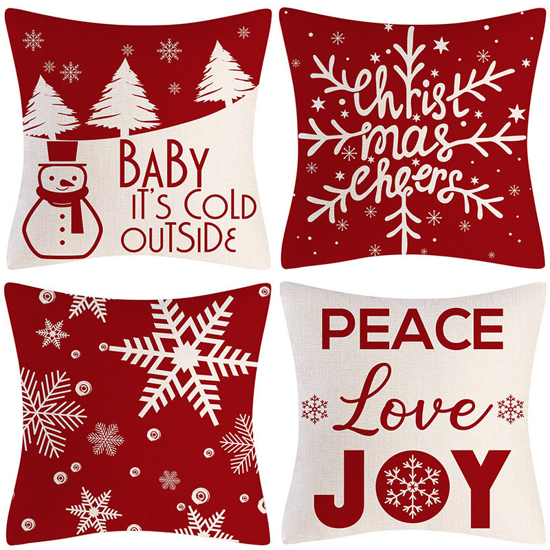 Christmas Pillow Cover Set for Living Room Sofa