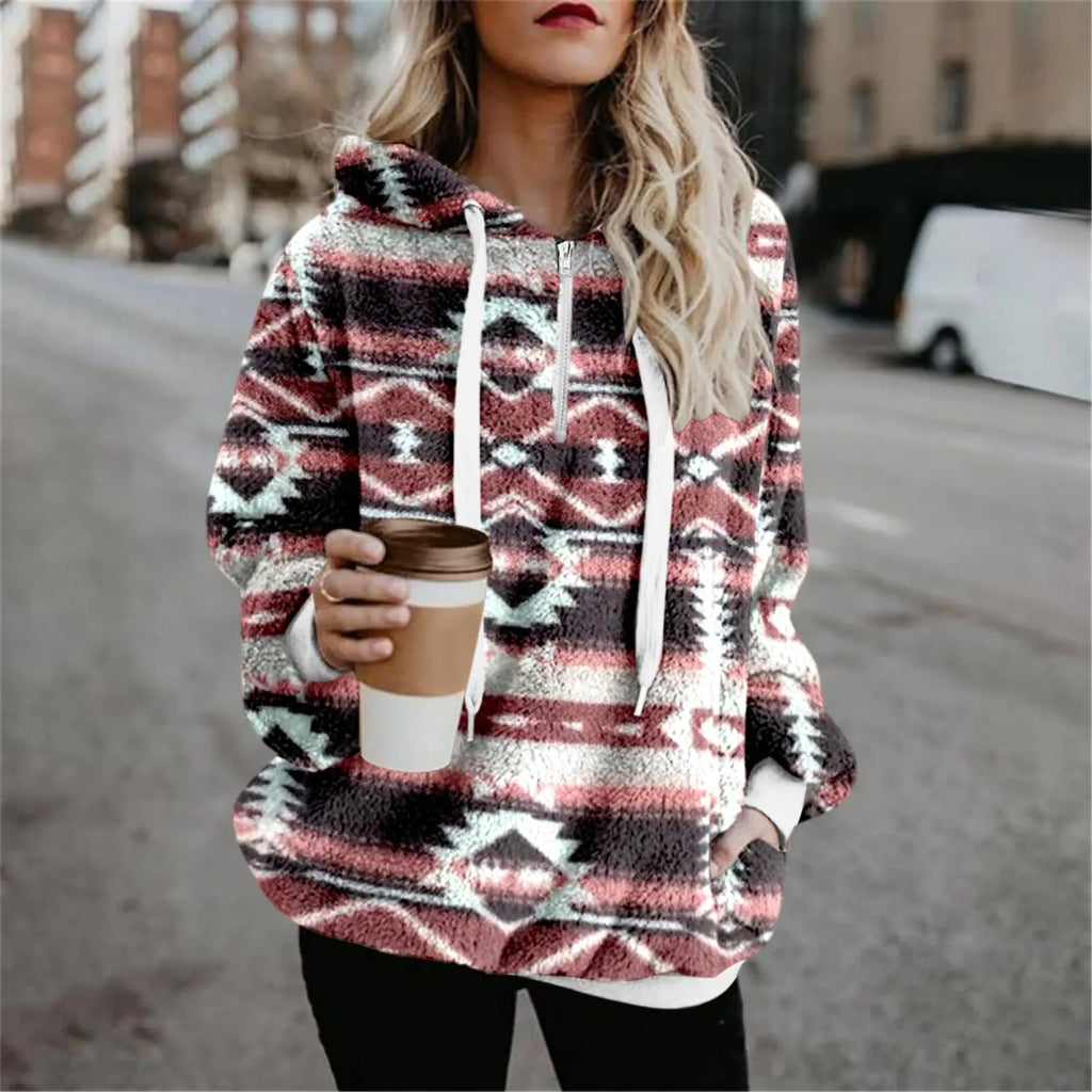 Hooded Loose Long Sleeve Fashion Sweater Top